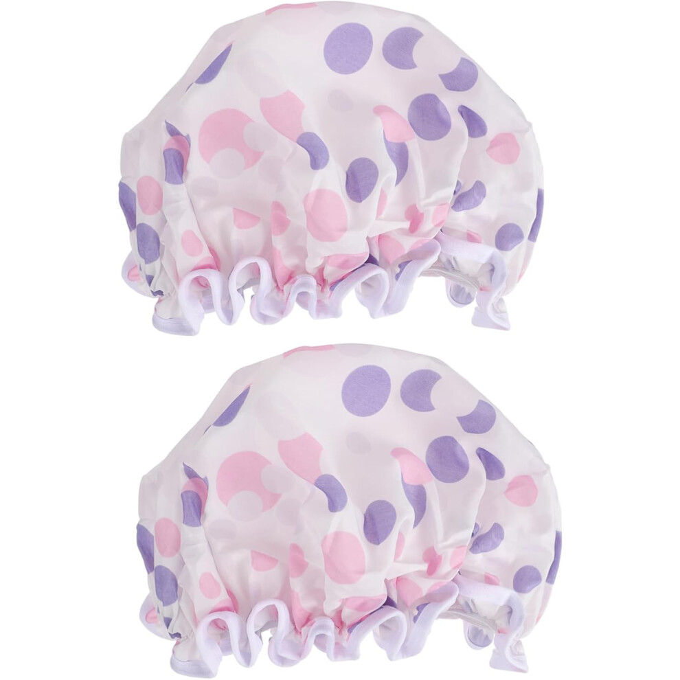 Hkhbjs 2Pcs Waterproof Shower Caps For Women Bathing Caps Made Of Eva Material Comfortable To The Touch And Fix Your Hair