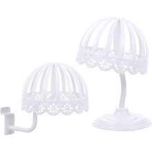 Set van 2 plastic pruikenstandaards, holle halfronde multifunctionele pruikenstandaard
