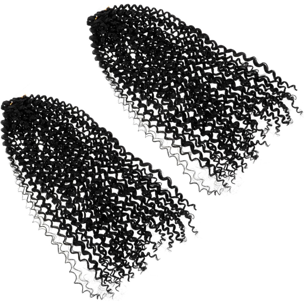 Hkhbjs 2Pcs Crochet Hair Wig Curly Braid Hair Wavy Ends Fake Braids For Boho Style