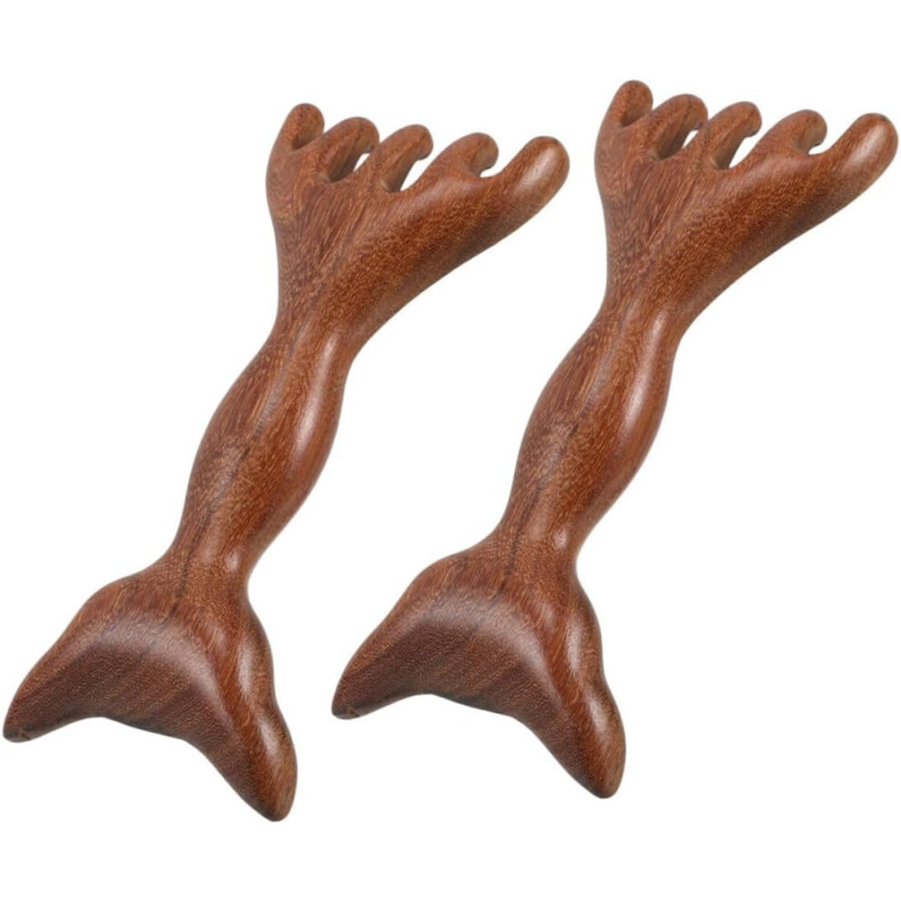 Hkhbjs Unisex 2Pcs Wooden Scalp Massager Comb For Hair Growth Manual Gua Sha Tool Wide Tooth Scalp Meridians Massager