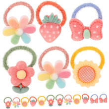 20 elastici per capelli da ragazza, per donne, con design a cartoni animati, ideali per feste e viaggi.