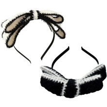 2 stuks grote strik haarbanden voor dames, chique strik hoofdbanden en haaraccessoires voor meisjes en vrouwen, stijlvol en comfortabel.