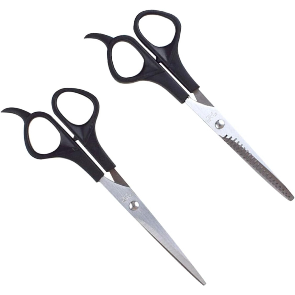 Hkhbjs Black 4Pcs Stainless Steel Hair Thinning Scissors Hairdresser Scissor Professional Haircutting Shears