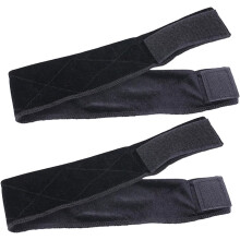 2 stuks verstelbare fluwelen pruikhoofdbanden, comfortabel om te dragen, elastisch haaraccessoire, zwart, geschikt voor krultangen en stijltangen.