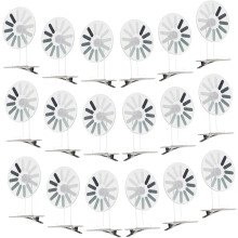 20 runde Haarspangen mit Ladesymbol und Windmühlenmotiv – originelle Haarstyling-Accessoires für Damen, geeignet für Freizeit und Partys