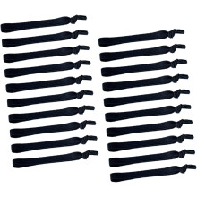 20pcs Adjustable Black Men Hair Bands Ponytail Holders Elastic Hair Rings for Men Thin Stretch Wrist Accessories Suitable for Daily Use