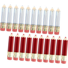 Lot de 20 mini tubes de gloss à lèvres rechargeables en forme de crayon, rouges, pour créer son propre maquillage de voyage.