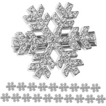 20 Stück Strass-Schneeflocken-Haarspangen für Damen, funkelnde Metall-Weihnachtshaarspangen, festliche Partyaccessoires für langes, dickes Haar