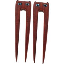 2 Stück Vintage Katzenhaarnadeln Haaraccessoires für Mädchen Französische Haarnadeln Damen Retro Holzhaarnadeln