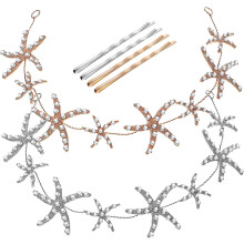 2 stuks strass haarbanden met zeedieren voor dames, elegante bruidshaaraccessoires met haarspelden