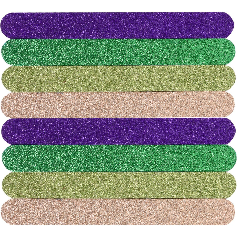 Hkhbjs 20Pcs Glitter Emery Board Nail Files Set, Multi-Grip Eva Grit For Natural Acrylic Nails, Manicure And Pedicure Tools