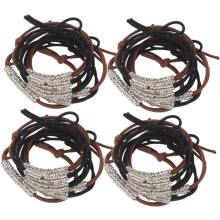 24 elastici per capelli con strass per donna, fasce elastiche per coda di cavallo con dettagli decorativi scintillanti, versatili