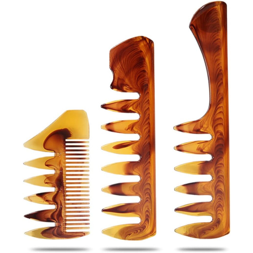 Hkhbjs 3Pcs Professional Hair Spray Comb Stylish Mens Fork Massage Comb For Hairdressing Accessories For Grooming
