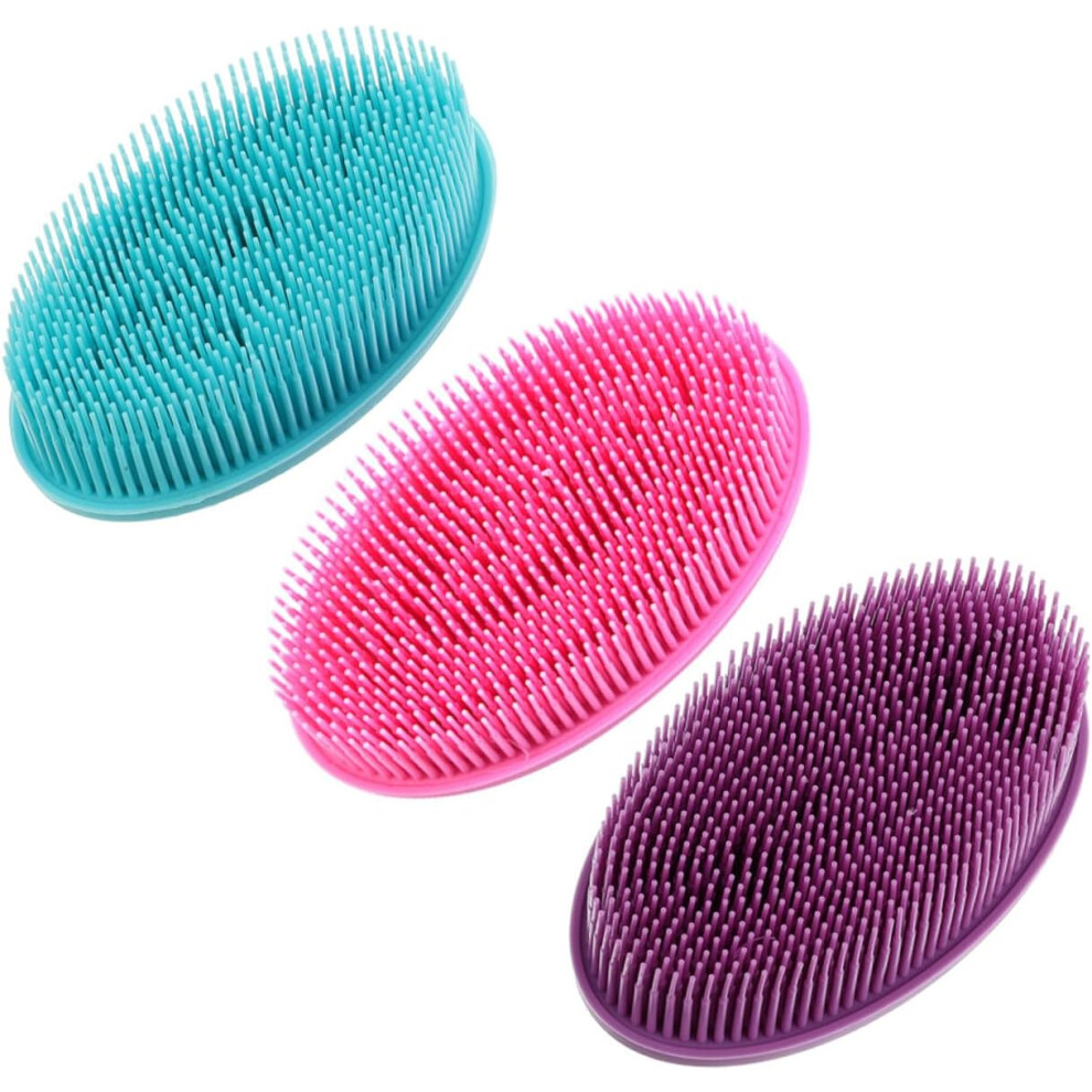 Hkhbjs 3Pcs Silicone Bath Brush Bath Brush For Bathing Skin Care Exfoliating Body Scrubber For Shower For Gentle Body Massage And Cleaning