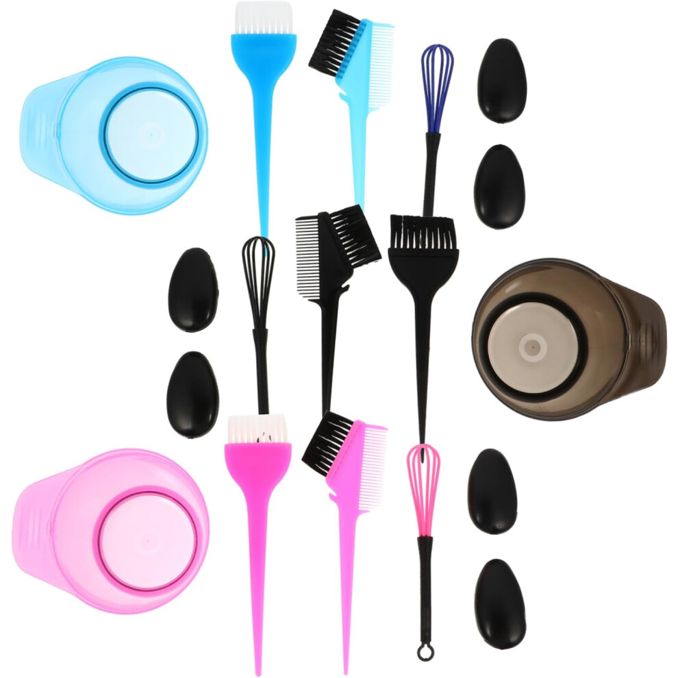 Hkhbjs 3Sets Hair Dye Coloring Comb Dye Bowl And Tinting Brush For Home Salon Use