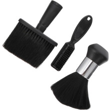 3-teiliges Friseurreinigungsbürsten-Set, leichte, tragbare Kunststoff-Friseurbürsten