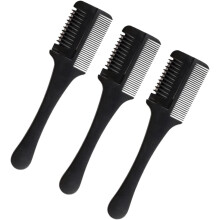 3-teiliges Haarschneidekämm-Set für selbstgemachte Haarschnitte, inklusive Trimmer für schwarzes Haar, ideal zum Stylen und Pony-Trimmen zu Hause