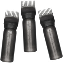 Peine para teñir el cabello con aplicador graduado de 160 ml, color negro, paquete de 3 unidades.