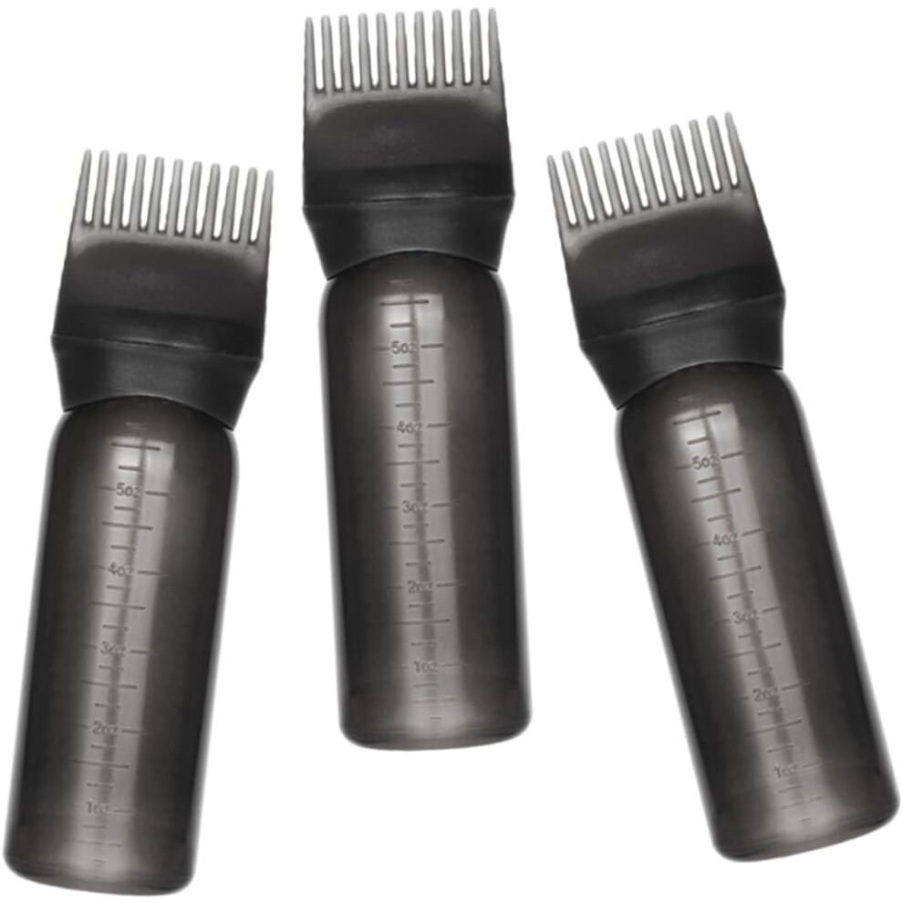 Hkhbjs Root Bottle Comb For Hair Dyeing 160Ml Graduated Applicator Bottle Scale Black 3 Pack
