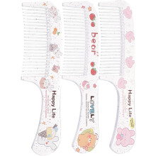 3er-Pack niedliche Haarkämme, dekorative Haarkämme für Damen und Mädchen, rosa, statisch