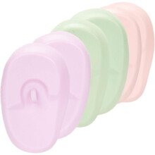 3 Paar Silikon-Ohrstöpsel zum Haarefärben, weiche, waschbare Ohrenschützer für Friseursalon und Heimgebrauch, Pink, Lila, Grün