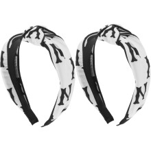 2 stuks Top Knot haarbanden voor dames, brede hoofdbanden, schattige haaraccessoires met strik voor yoga en dagelijks gebruik.