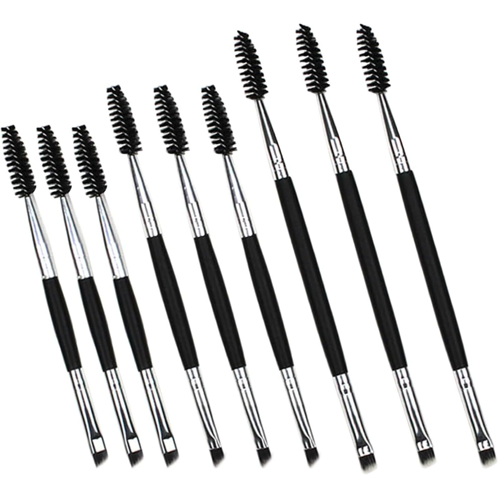 Hkhbjs 9Pcs Double-Ended Makeup Brush Eyebrow Tool Angled Brow Brush Applicator And Brow Spoolie
