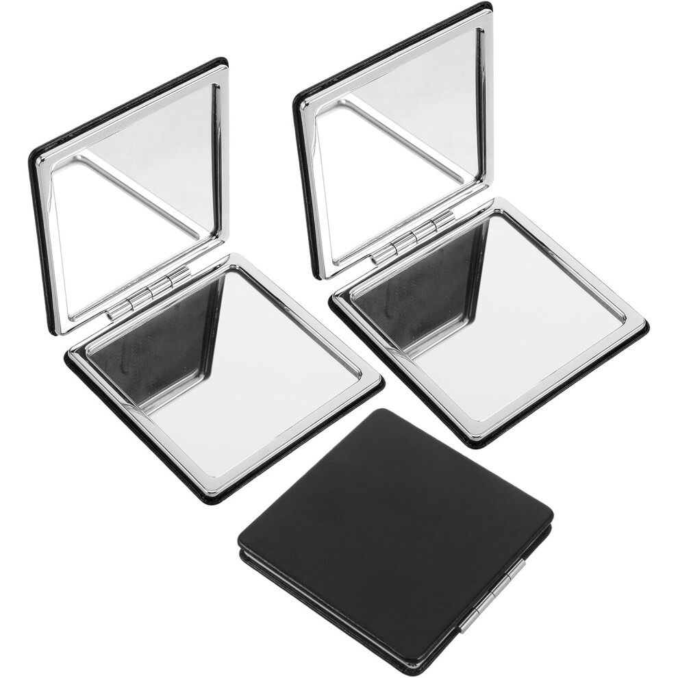 Hkhbjs Portable Folding Makeup Mirror 3Pcs Set 8Cm Small Square Pocket Mirrors