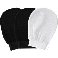3pcs Exfoliating Bath Gloves Set, Single-Layer Rayon Shower Mitts for Dead Skin Removal
