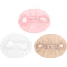 3er-Pack Seidenhaarmützen, Satinhauben, elastische Haarbänder zum Schlafen, Schlafmützen für Damen in Khaki, Weiß und Rosa für die Nacht