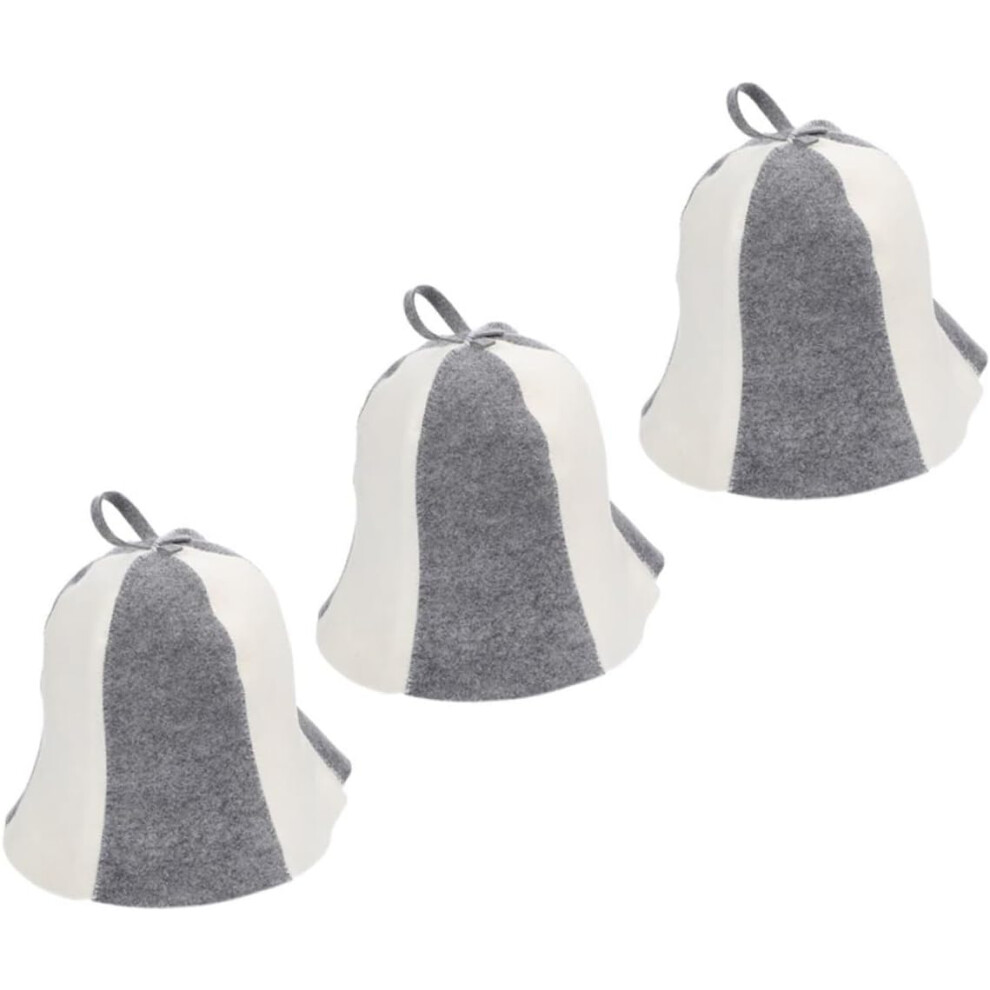 Hkhbjs Felt Sauna Hats 3Pcs Bath Sauna Caps Protective Thick Felt Hat