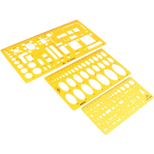 Drawing Circle Ruler Template Geometry Measuring Tool Ruler for School Office Ellipse Drafting Art Design Aid Tool