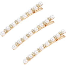 3er-Set Vintage-Haarspangen mit Perlen und Strasssteinen, eleganter Haarschmuck für Mädchen und Frauen
