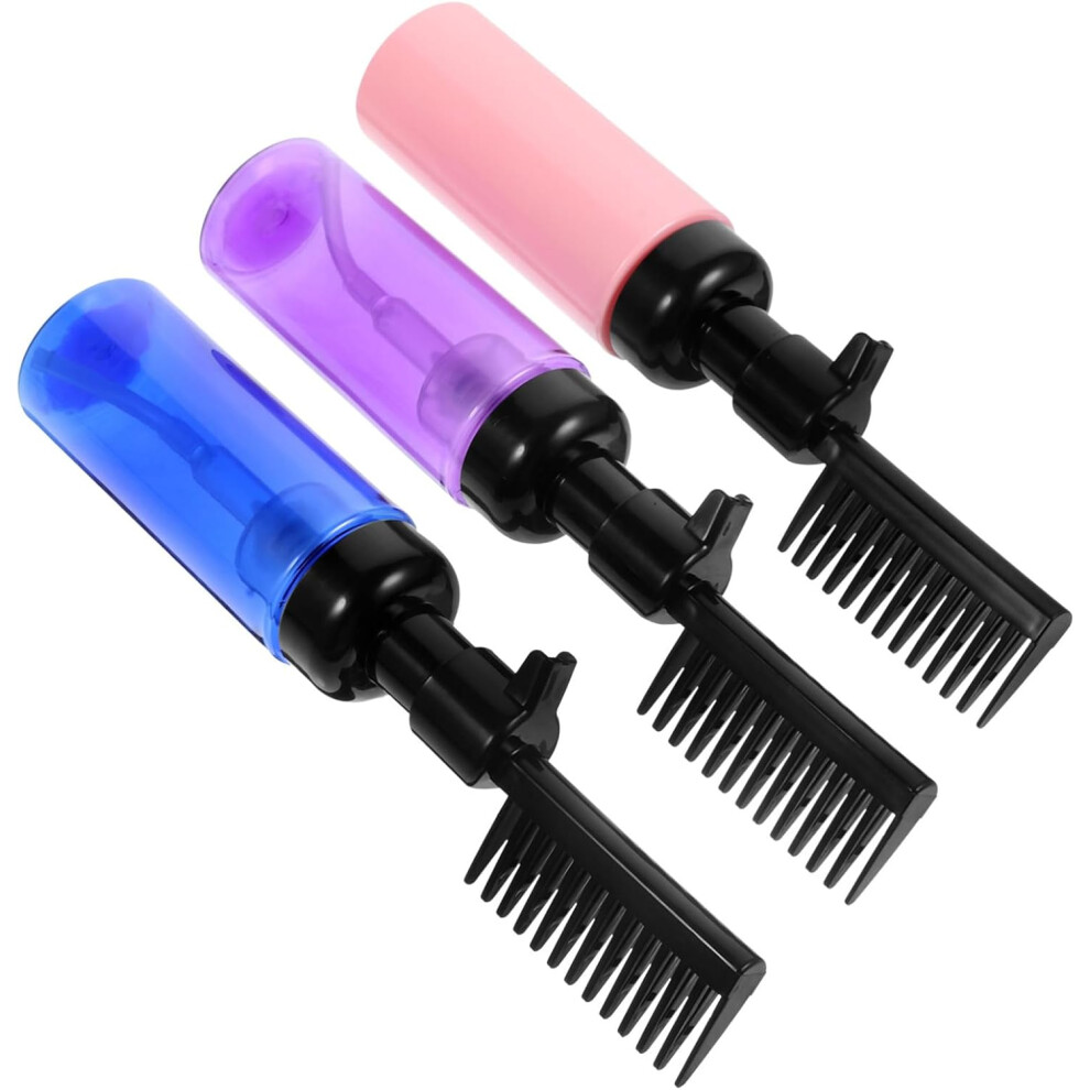 Hkhbjs 3Pcs Foam Hair Dye Bottles Portable Salon Hair Coloring Tools Detachable Root Comb Applicator For Dyeing And Styling