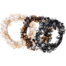 3 elastici per capelli per ragazze, fermacoda con perle di cristallo, fasce per capelli per donne, ragazzi e ragazze, accessori