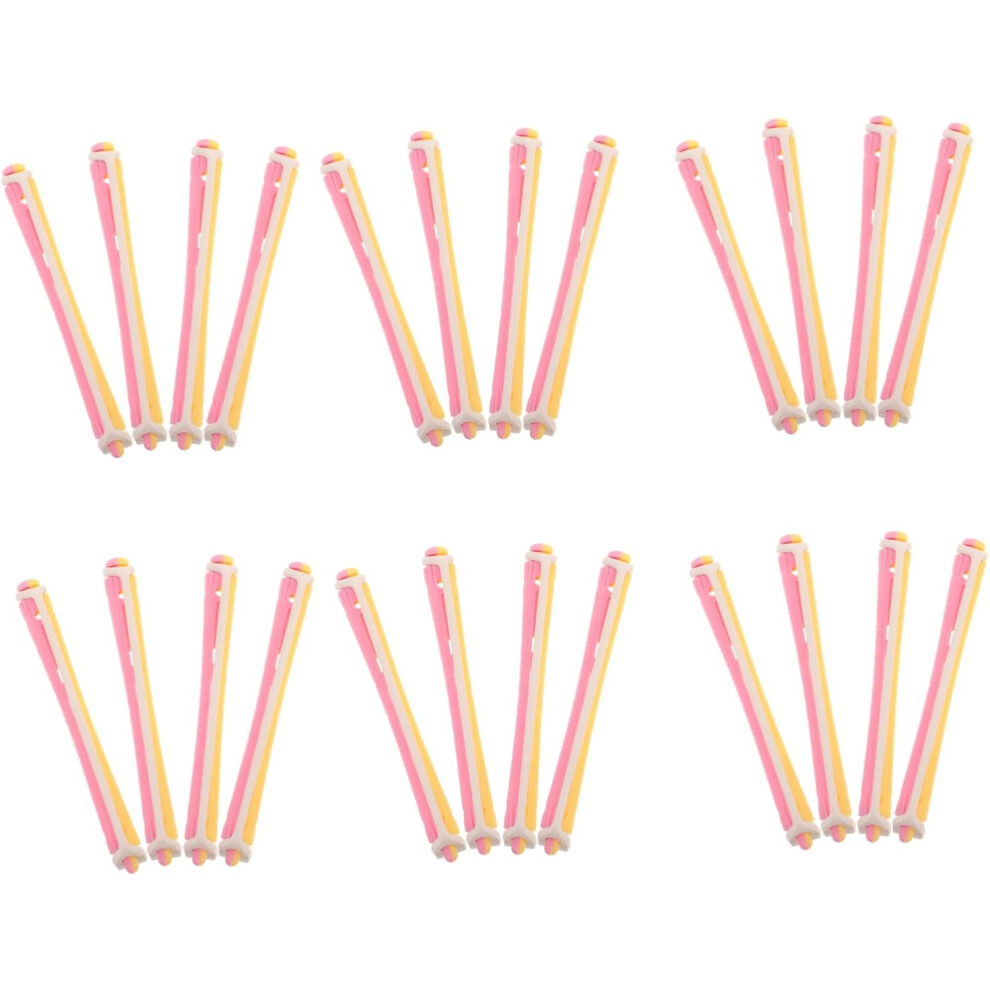 Hkhbjs 24Pcs Plastic Perm Rods Hair Curlers Tools Hair Curling Rollers For Styling Kit Women Diy Salon Use