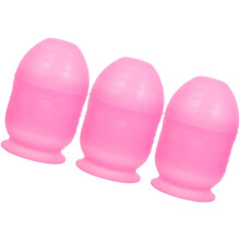 3-teiliges Set rosa Kunststoff-Mischbecher für Haarfarbe mit Skala, kleine, verdickte Schüttelschalen zum Haarefärben für professionelle Friseure