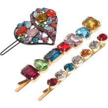 3er-Pack Ananas-Haarspangen, modische Haarclips mit Diamantglas für Damen, schicke Haaraccessoires