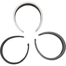 3 stuks stevige PU-leren hoofdbanden met brede rand, antislip haaraccessoires voor dames, geschikt voor buitenactiviteiten en school.
