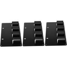 3pcs Wall Mount Hair Clipper Holder Black Hairdresser Tool