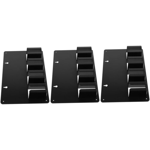 3pcs Wall Mount Hair Clipper Holder Black Cabeleiro Ferramenta