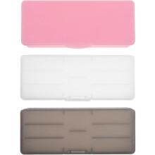3-teilige Aufbewahrungsbox für Nagelwerkzeuge, Maniküre-Organizer, Kunststoffkoffer für Beauty-Werkzeuge, Haushaltswaren, Pink, Schwarz