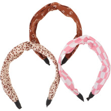 3 stuks brede haarbanden voor dames, geknoopte haarbanden, stijlvolle decoratieve haarbanden voor feestjes en dagelijks gebruik.