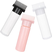 3pcs Hair Oil Applicator Bottles Root Comb for Scalp Treatment 180ml Hair Coloring Dyeing Bottles