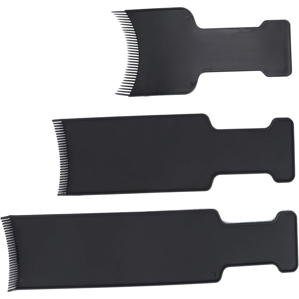 Hkhbjs Black 3Pcs Long Board Hair Coloring Comb Foiling Comb For Highlighting Hair Dyeing Accessory Kit