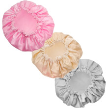 Lot de 3 bonnets de douche épais, double élastique et résistants, pour femmes. Bonnets de bain réutilisables pour la douche et les voyages.