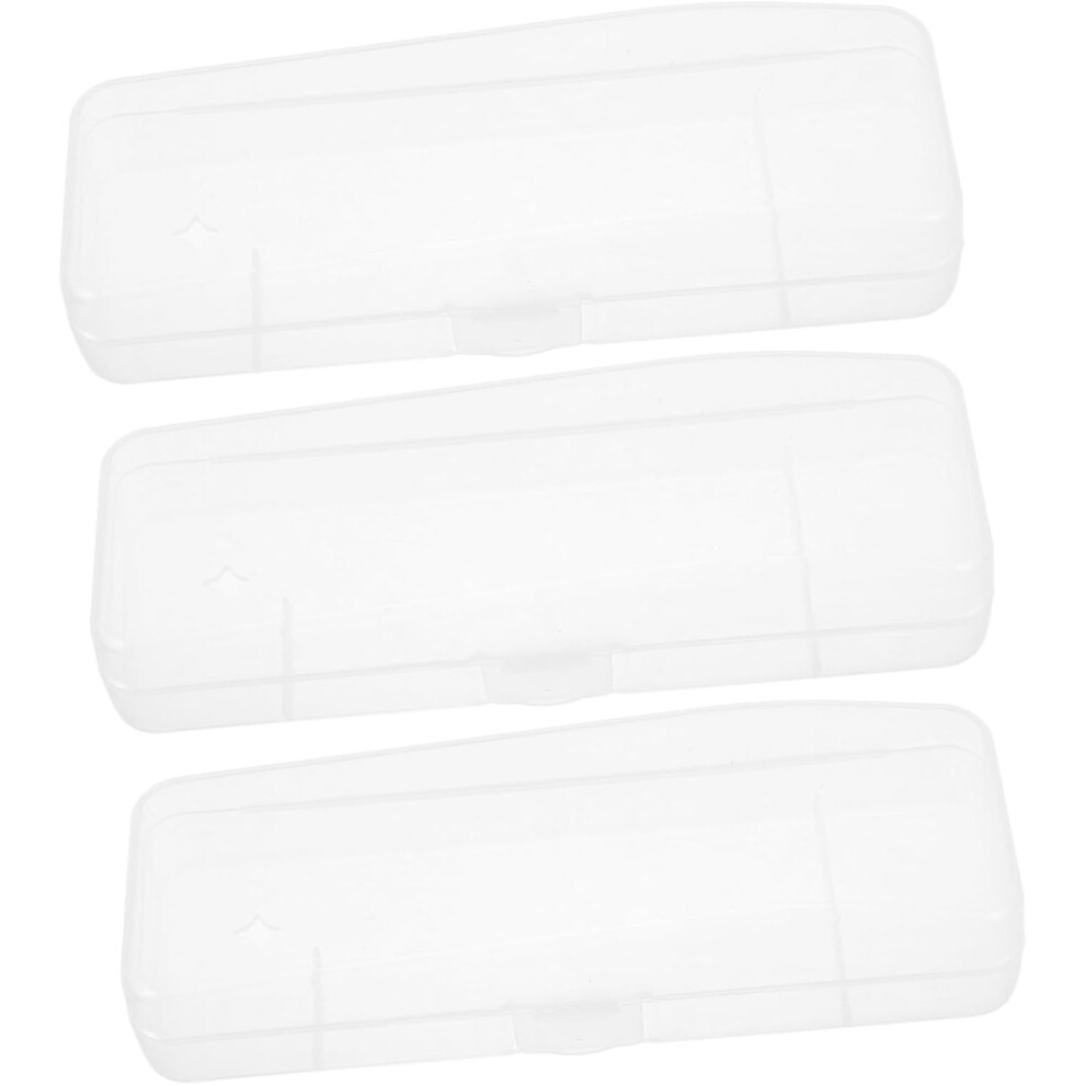 Hkhbjs 3Pcs Transparent Plastic Shaver Box For Travel And Hotel Use Clear Razor Storage Container