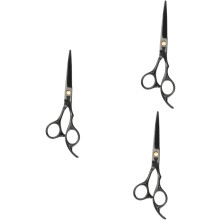 3-delige professionele haarschaar, zwarte kappersschaar, kappersgereedschap