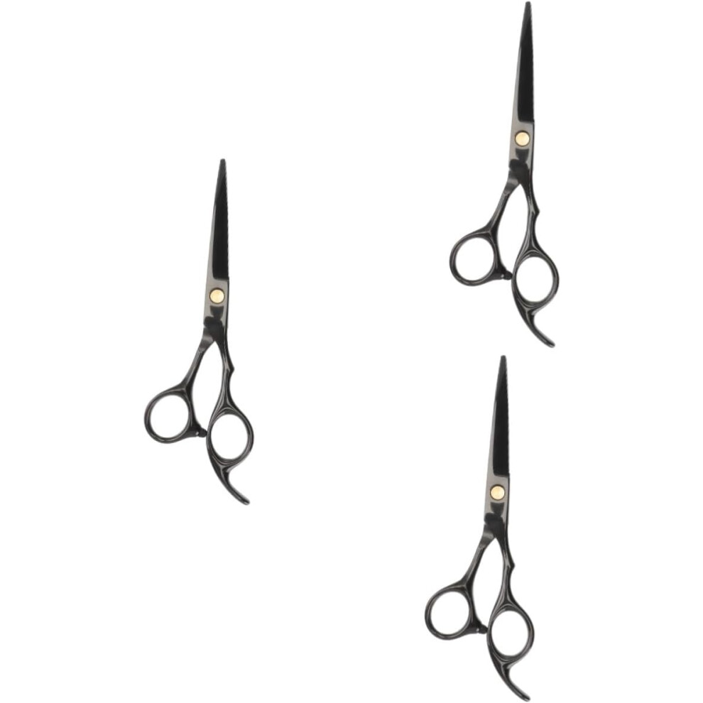 Hkhbjs Black 3Pcs Professional Hair Scissors Barber Scissor Hairdressing Tools