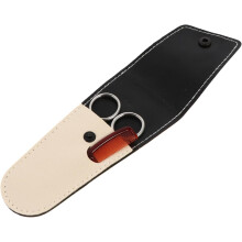 3-teiliges Bartpflege-Set aus Edelstahl mit Schere und Kamm für Männer – ideal für Reisen und den täglichen Gebrauch.